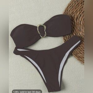 Elegant Brown Bikini Set
